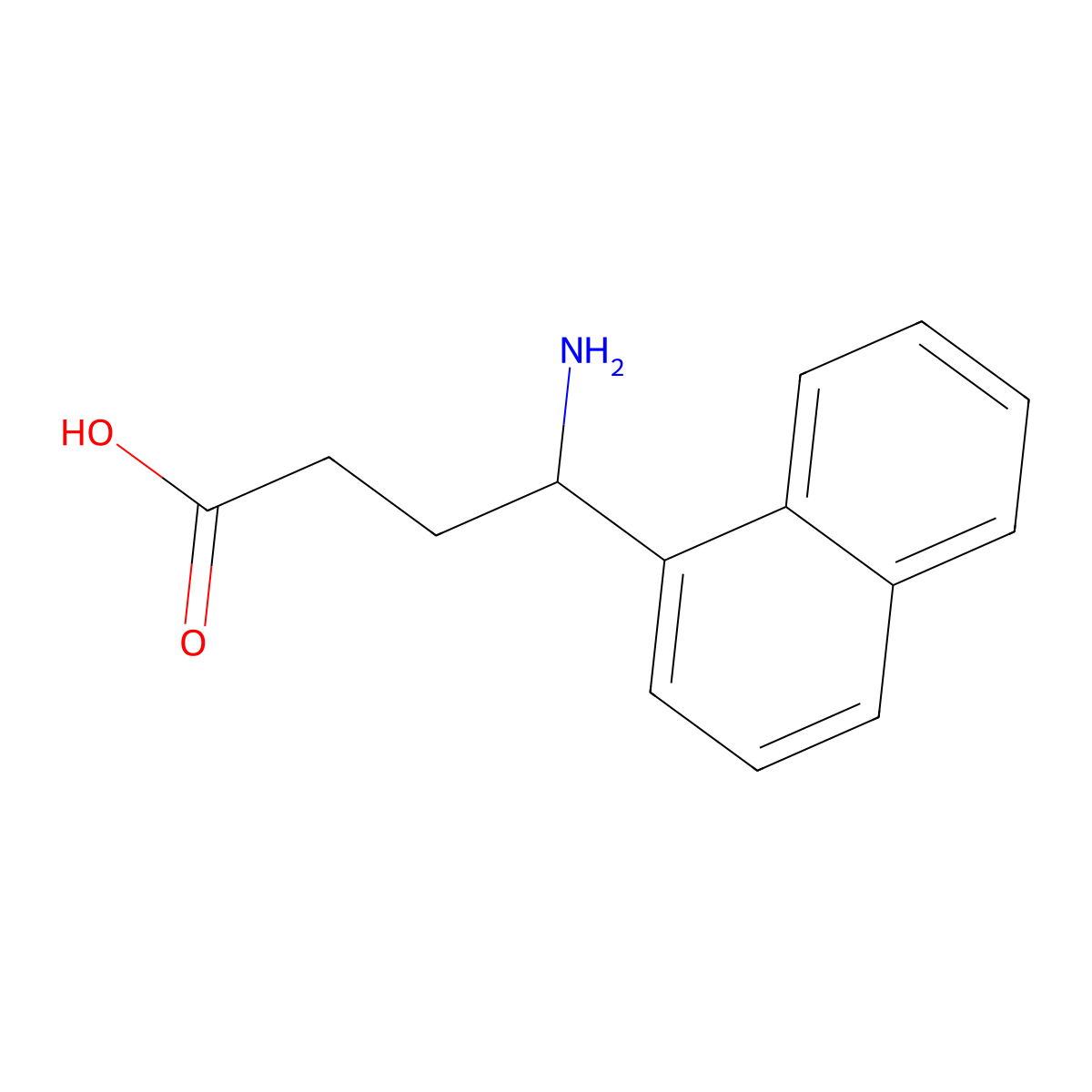4-Amino-4-(naphthalen-1-yl)butanoic acid molecular structure, CAS 1270555-81-1