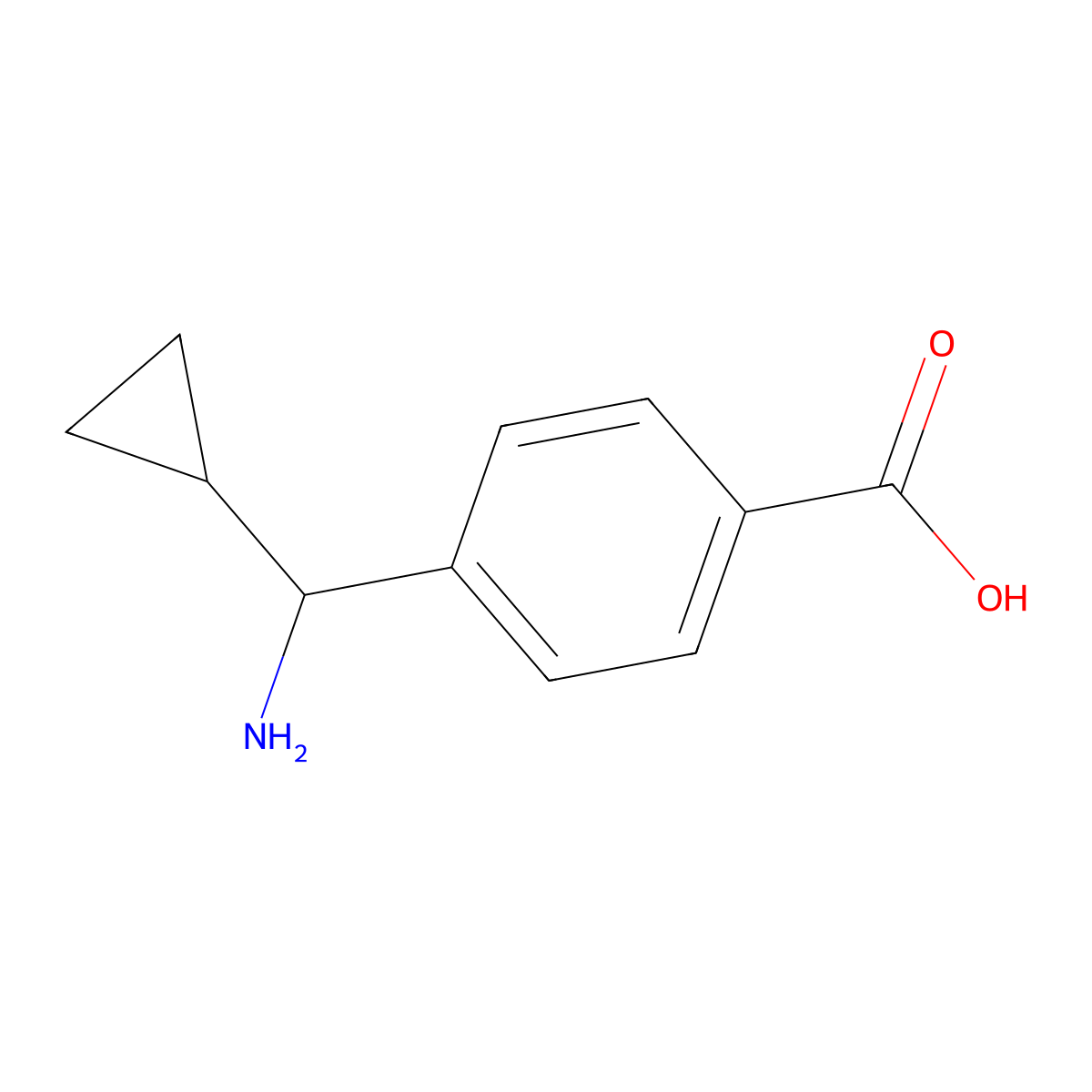 4-(Amino(cyclopropyl)methyl)benzoic acid molecular structure, CAS 1270556-03-0