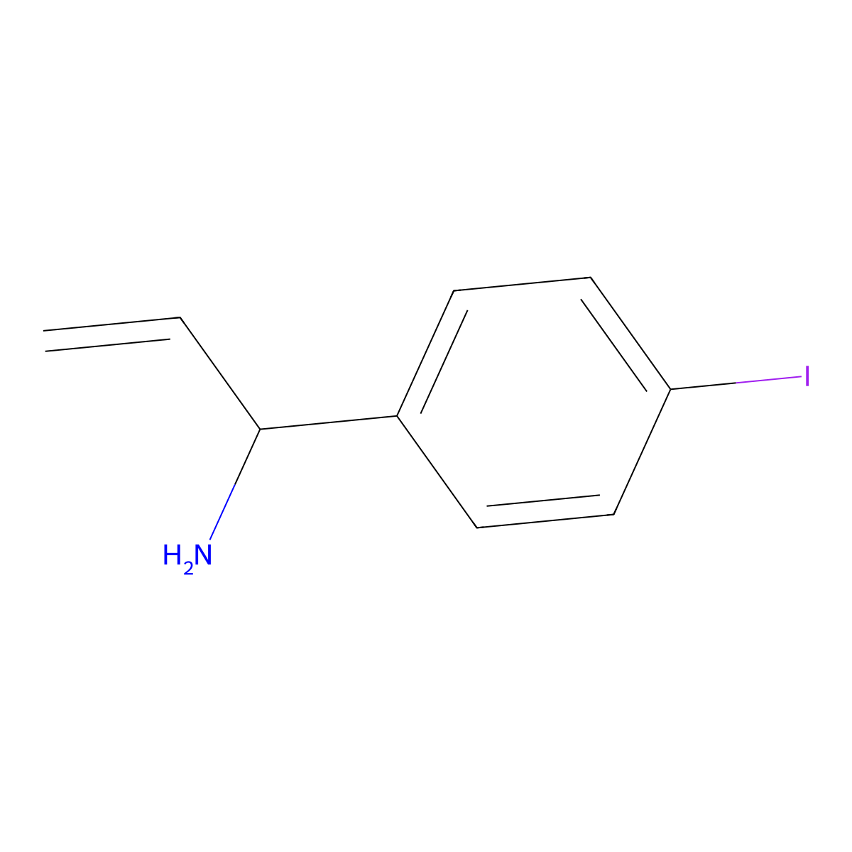 1-(4-Iodophenyl)prop-2-en-1-amine molecular structure, CAS 1270558-45-6