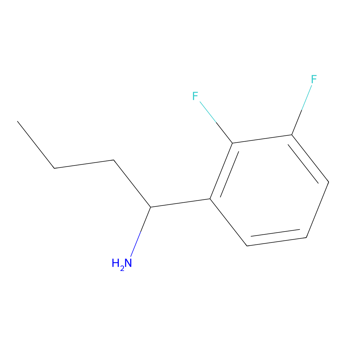 1-(2,3-Difluorophenyl)butylamine molecular structure, CAS 1270560-12-7