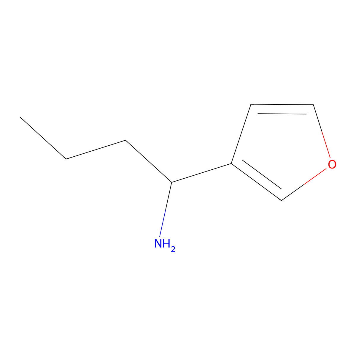 1-(Furan-3-yl)butan-1-amine molecular structure, CAS 1270562-91-8