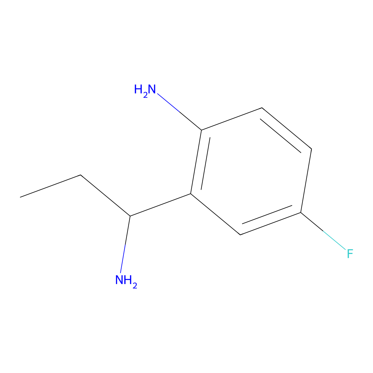2-(1-Aminopropyl)-4-fluoroaniline molecular structure, CAS 1270566-84-1
