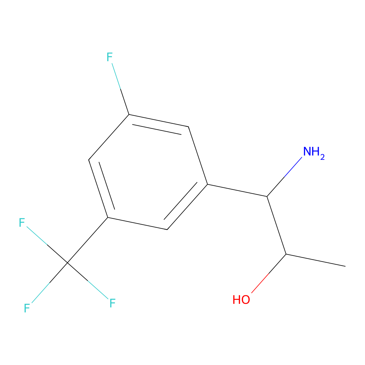 1-Amino-1-[3-fluoro-5-(trifluoromethyl)phenyl]propan-2-OL molecular structure, CAS 1270567-75-3