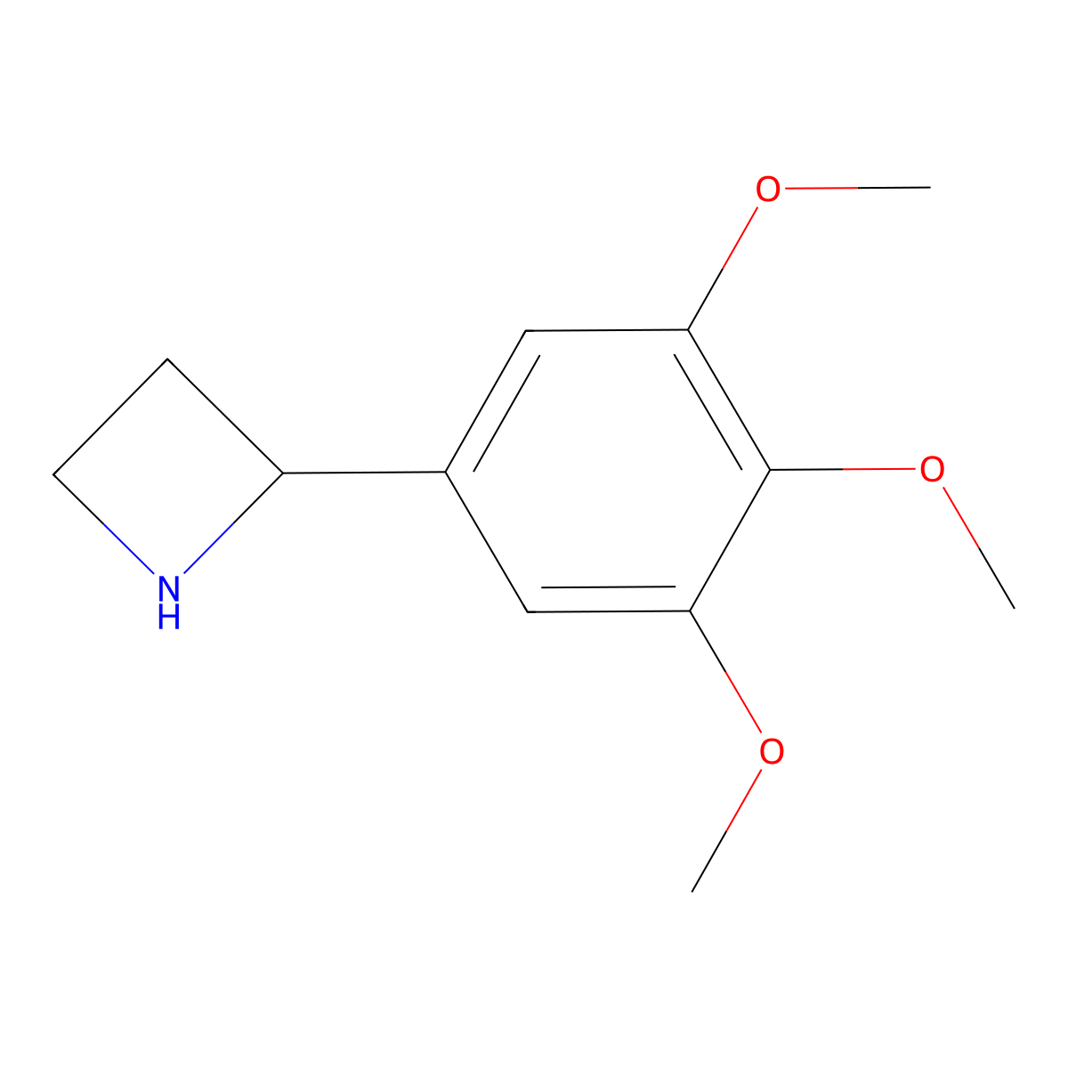 2-(3,4,5-Trimethoxyphenyl)azetidine molecular structure, CAS 1270567-86-6