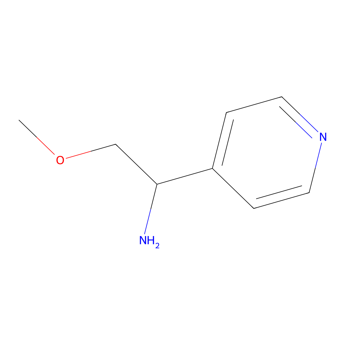 4-Pyridinemethanamine, alpha-(methoxymethyl)- molecular structure, CAS 1270569-51-1
