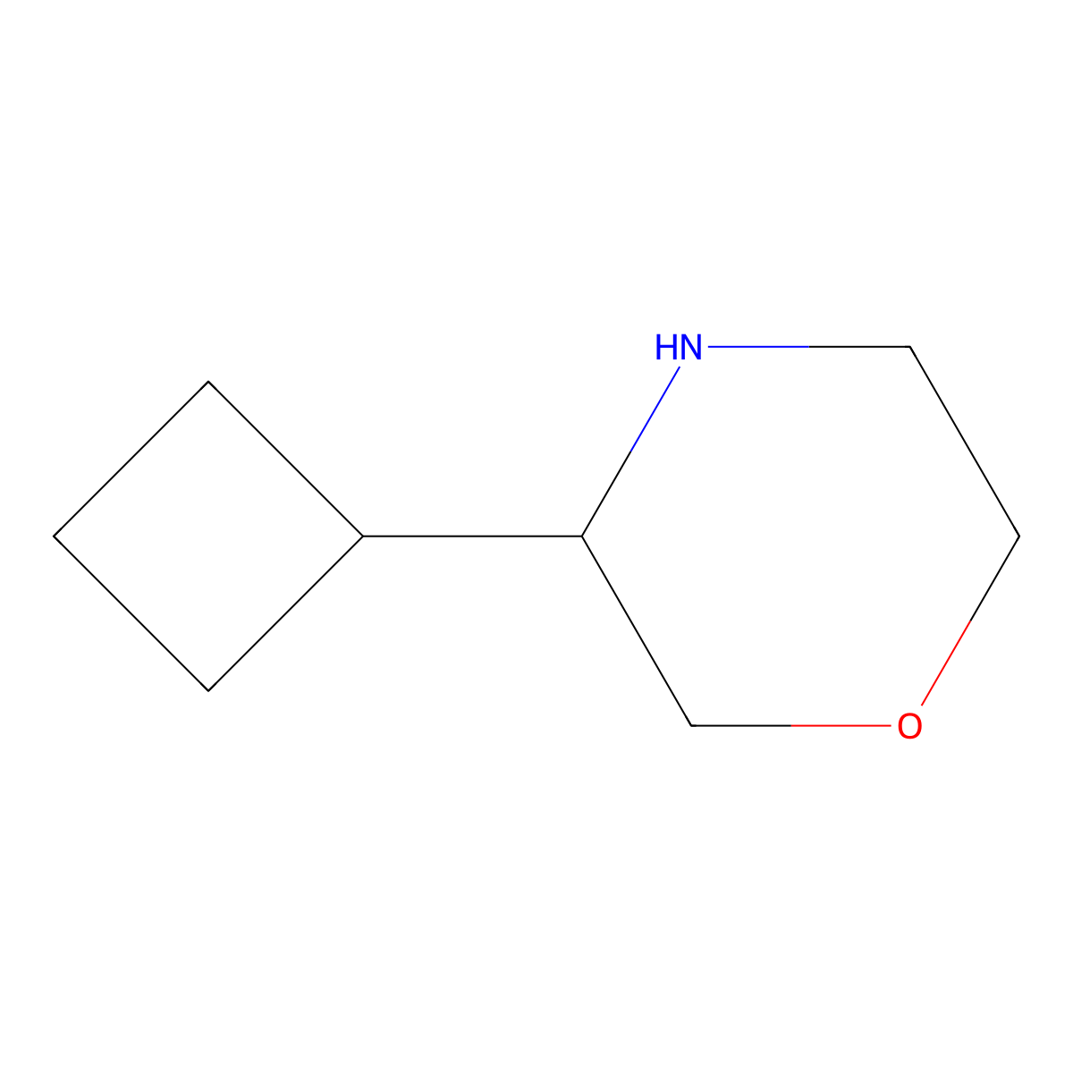 3-Cyclobutylmorpholine molecular structure, CAS 1270570-18-7