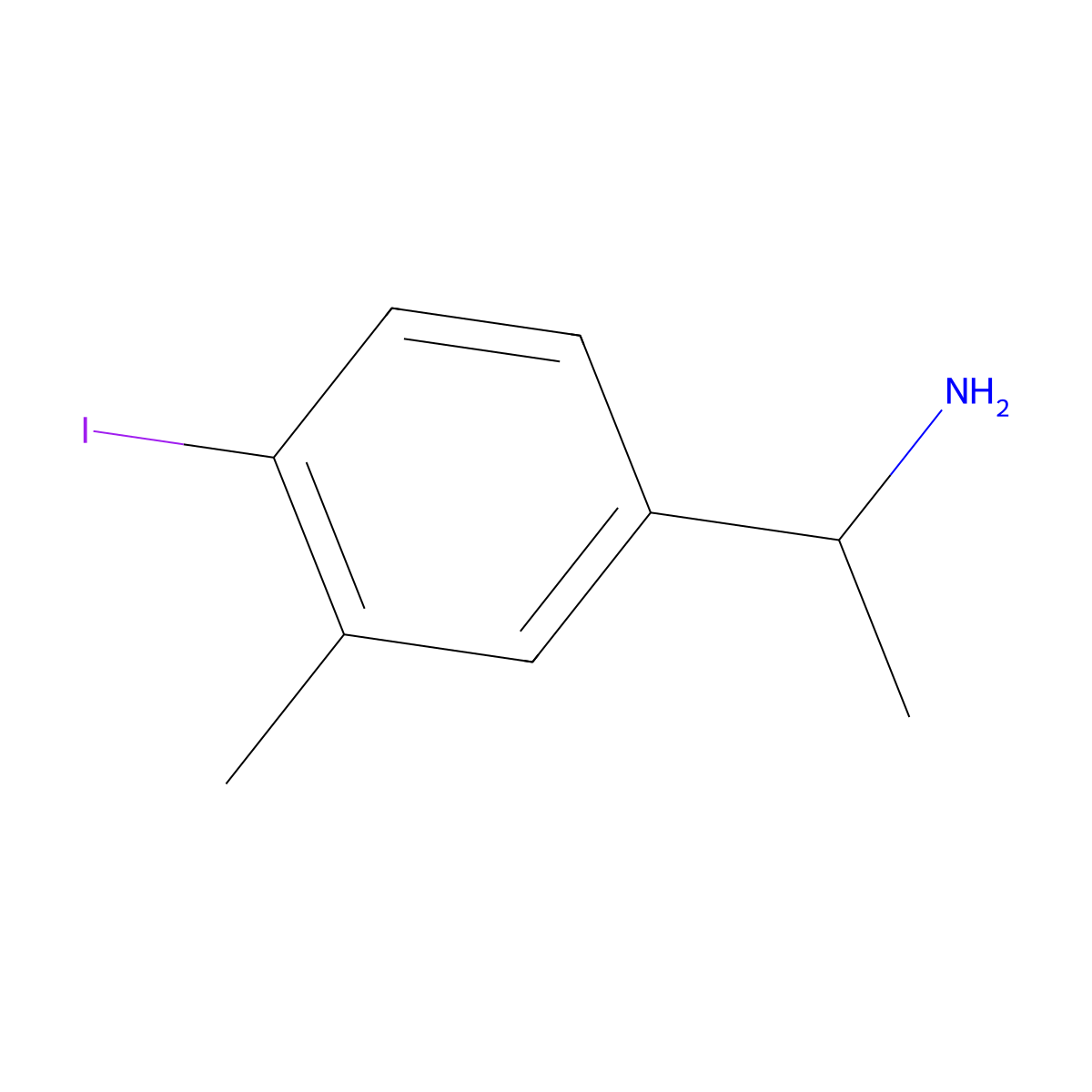 1-(4-Iodo-3-methylphenyl)ethylamine molecular structure, CAS 1270571-07-7