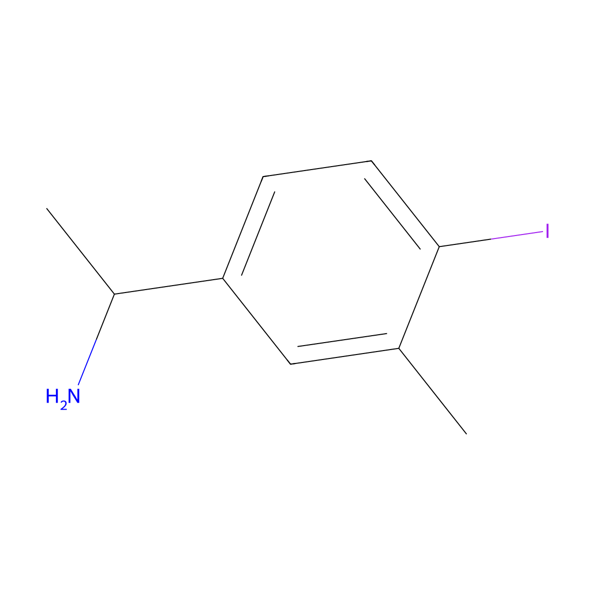 1-(4-Iodo-3-methylphenyl)ethylamine molecular structure, CAS 1270571-07-7