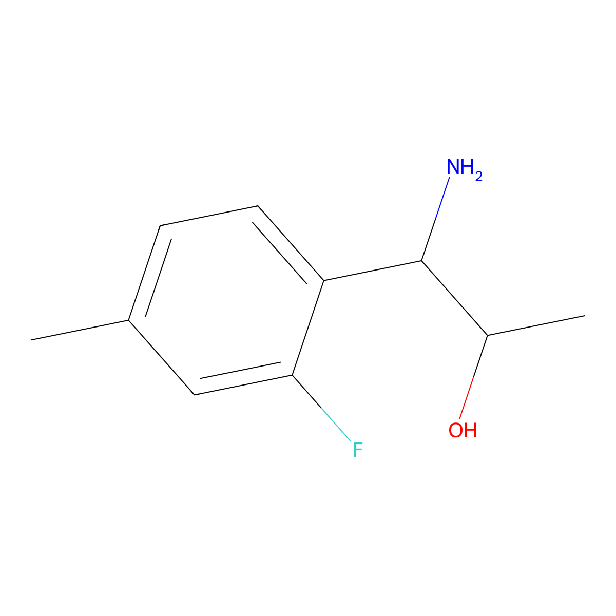 1-Amino-1-(2-fluoro-4-methylphenyl)propan-2-ol molecular structure, CAS 1270572-33-2