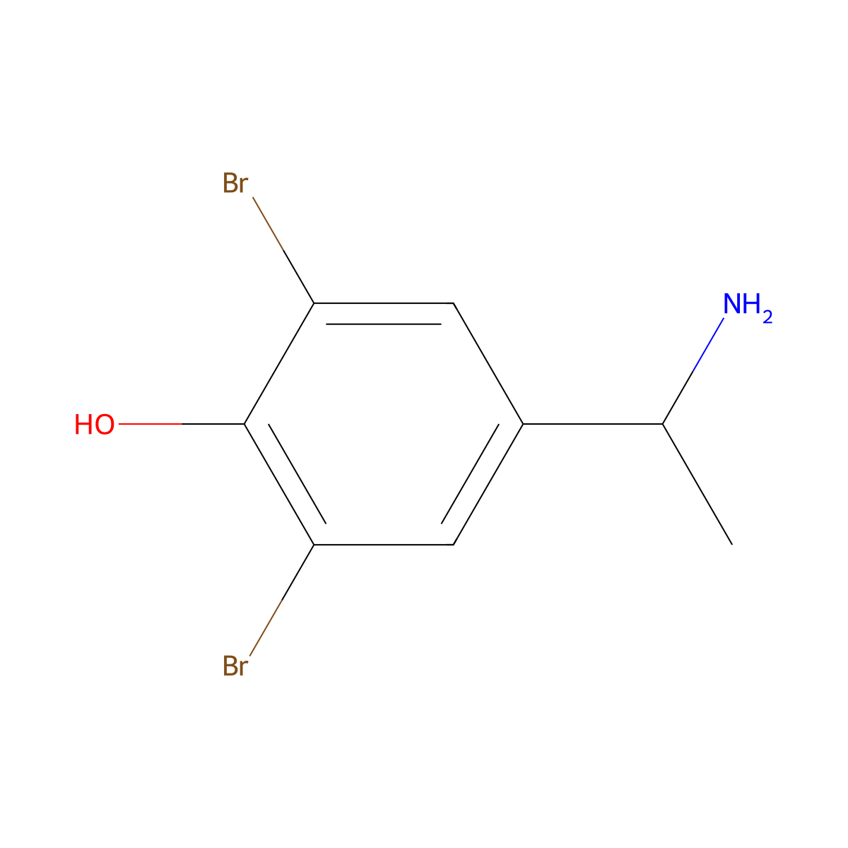 4-(1-Aminoethyl)-2,6-dibromophenol molecular structure, CAS 1270573-01-7