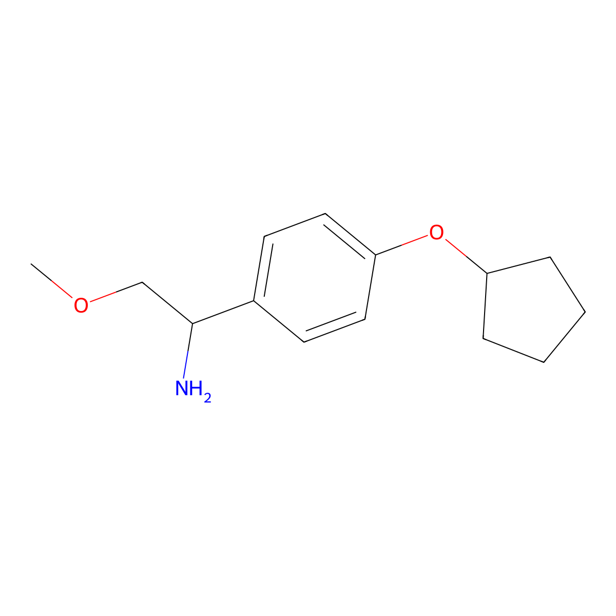 1-(4-Cyclopentyloxyphenyl)-2-methoxyethylamine molecular structure, CAS 1270574-29-2