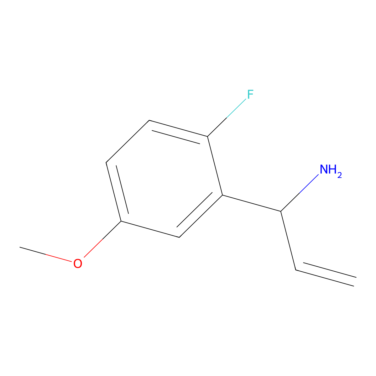 1-(2-Fluoro-5-methoxyphenyl)prop-2-EN-1-amine molecular structure, CAS 1270575-01-3