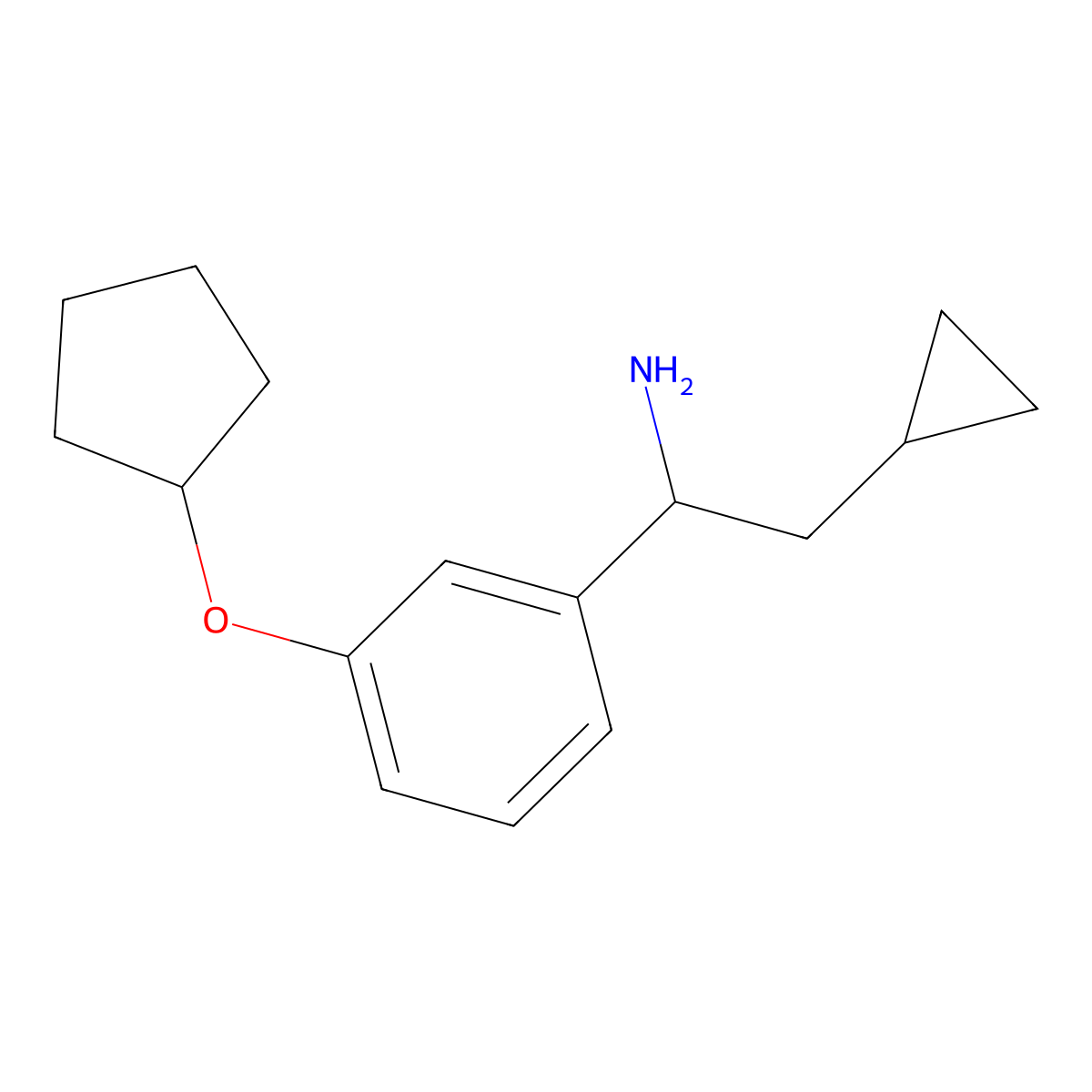 1-(3-Cyclopentyloxyphenyl)-2-cyclopropylethylamine molecular structure, CAS 1270575-02-4