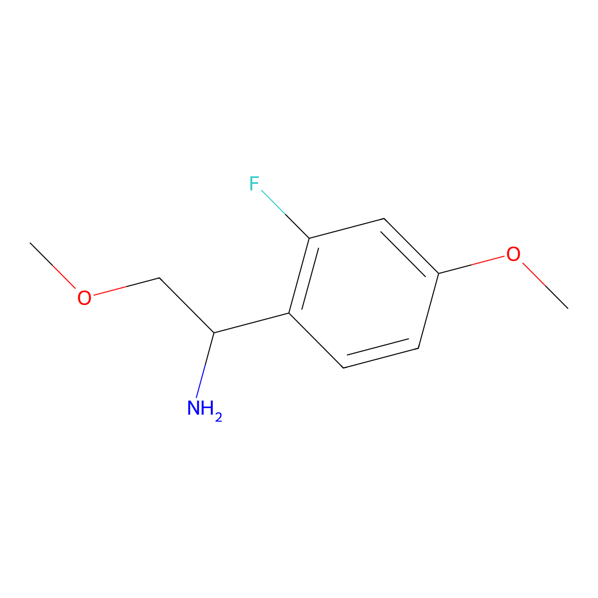 1-(2-Fluoro-4-methoxyphenyl)-2-methoxyethan-1-amine molecular structure, CAS 1270577-86-0