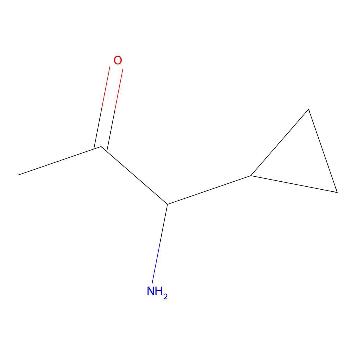 1-Amino-1-cyclopropylpropan-2-one molecular structure, CAS 1270580-07-8