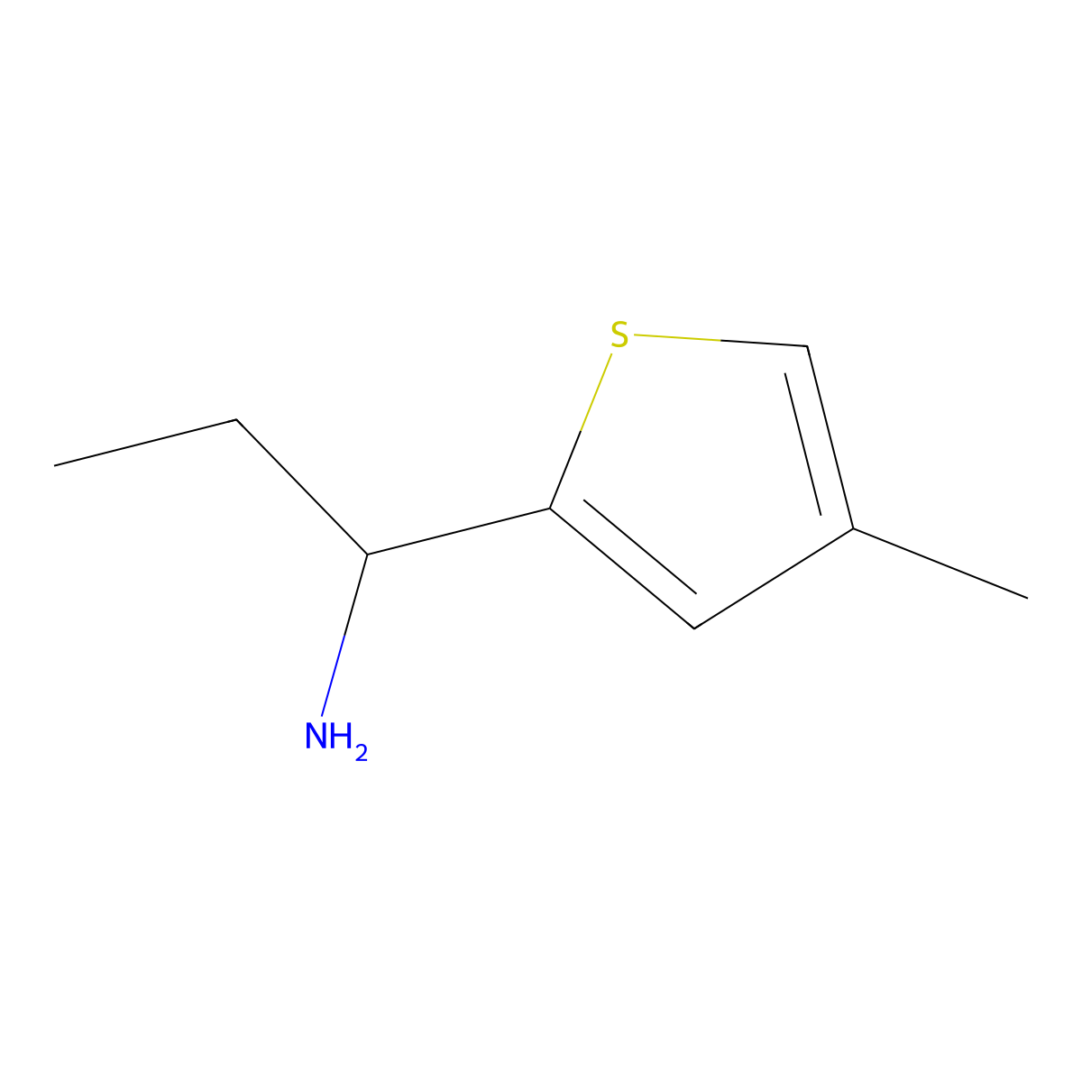 1-(4-Methylthiophen-2-yl)propan-1-amine molecular structure, CAS 1270580-55-6
