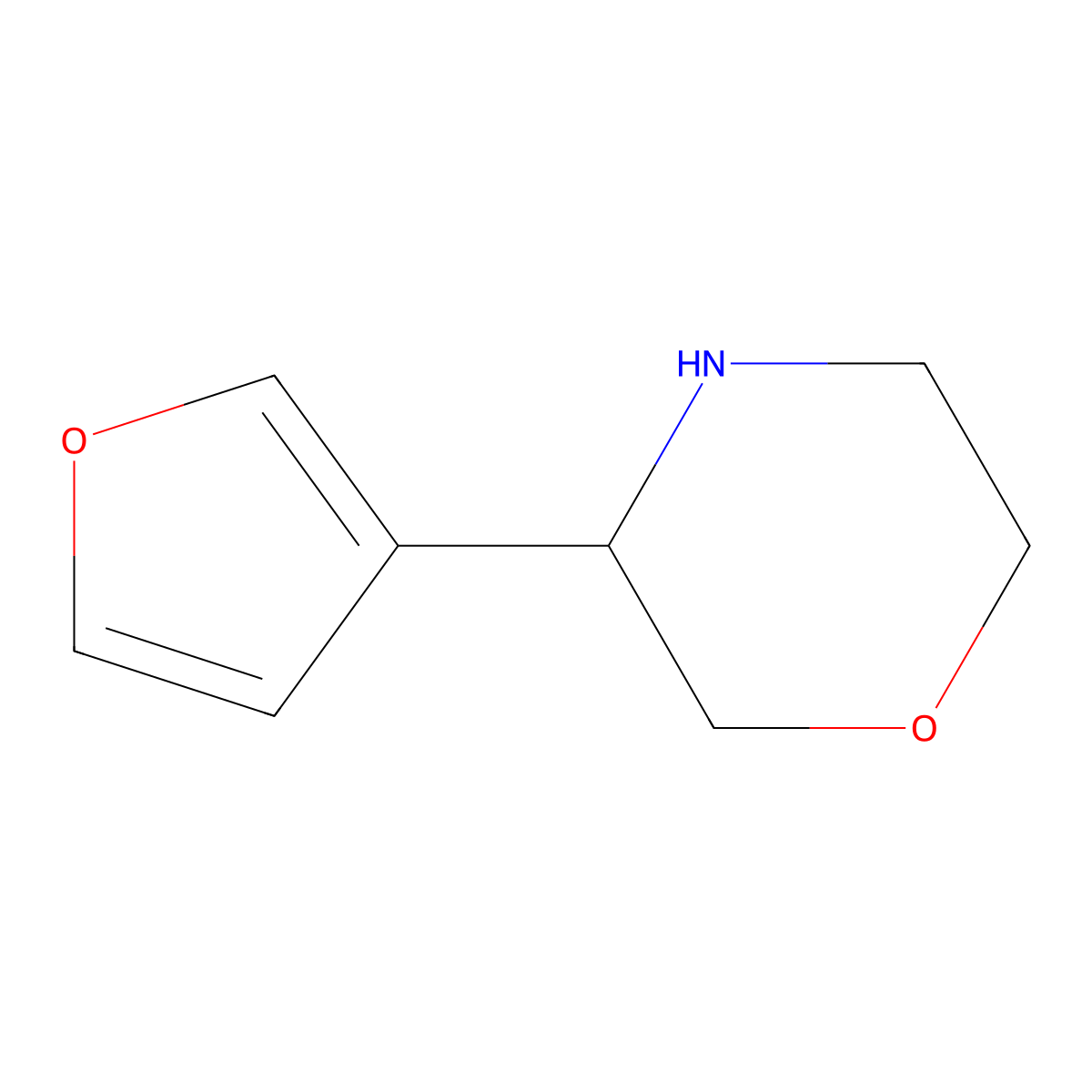 3-(Furan-3-yl)morpholine molecular structure, CAS 1270581-58-2