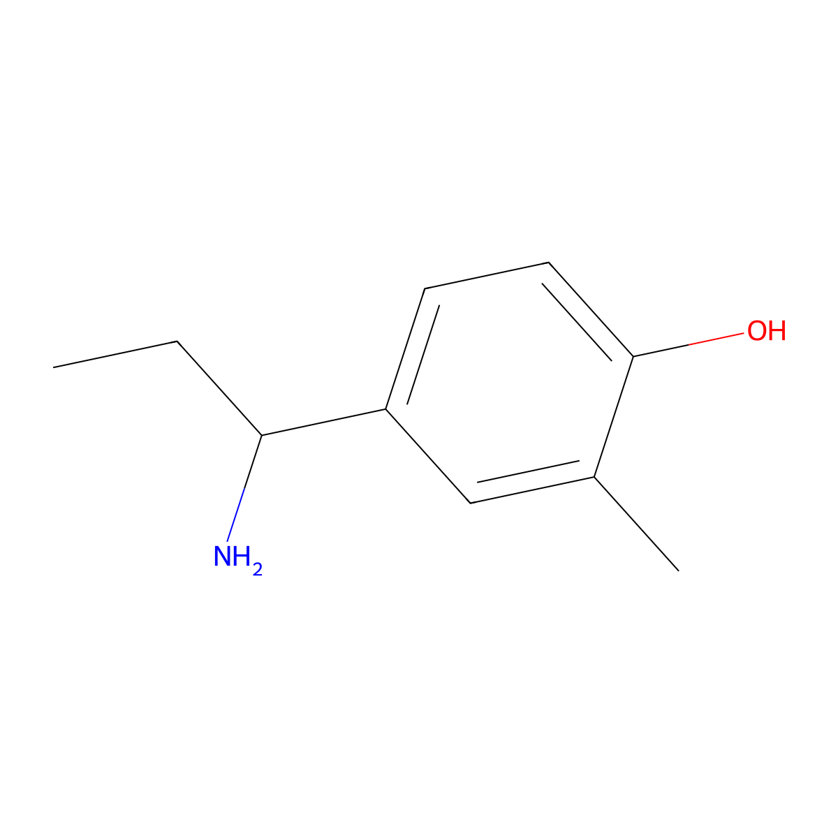 4-(1-Aminopropyl)-2-methylphenol molecular structure, CAS 1270582-06-3