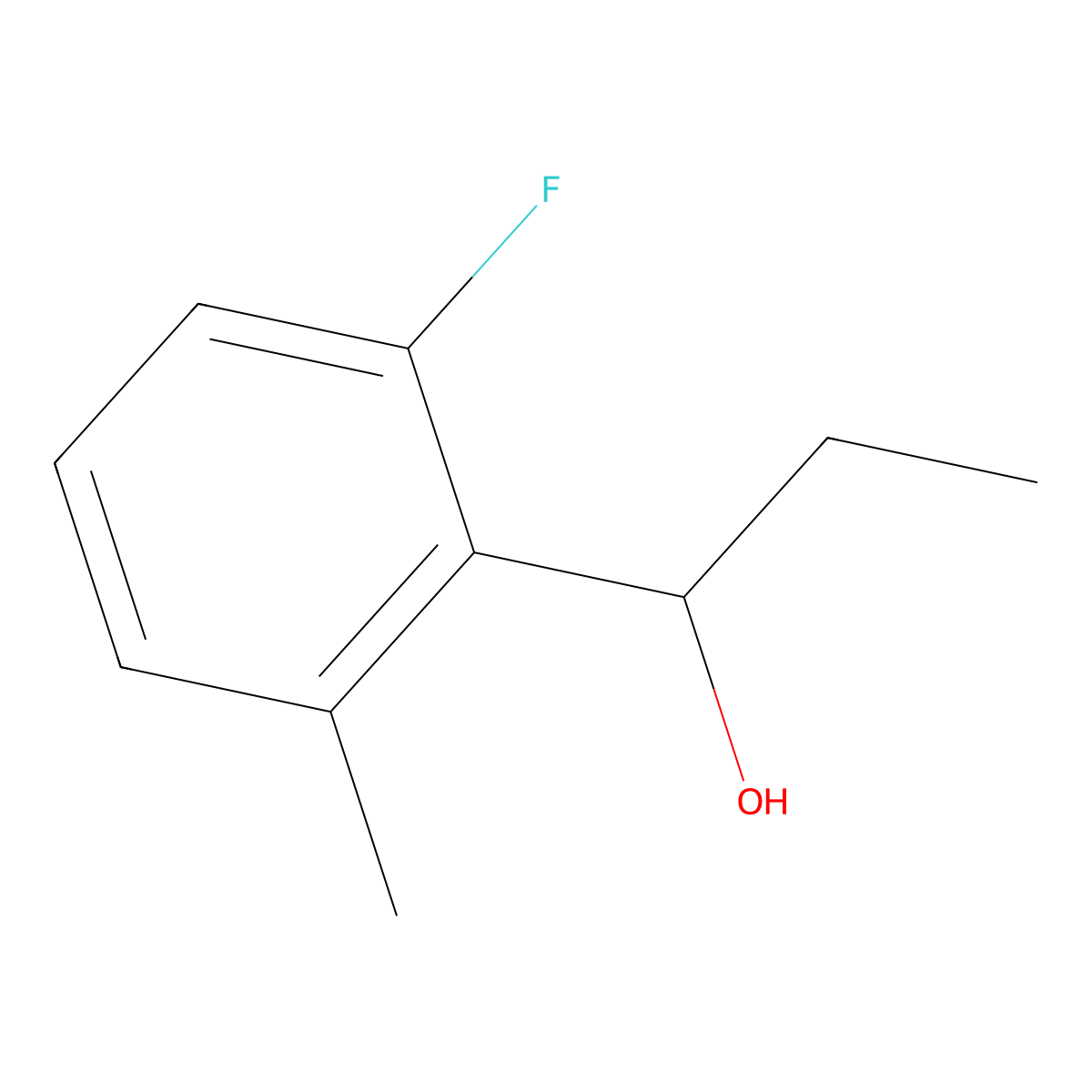 1-(2-Fluoro-6-methylphenyl)propan-1-ol molecular structure, CAS 1270583-00-0