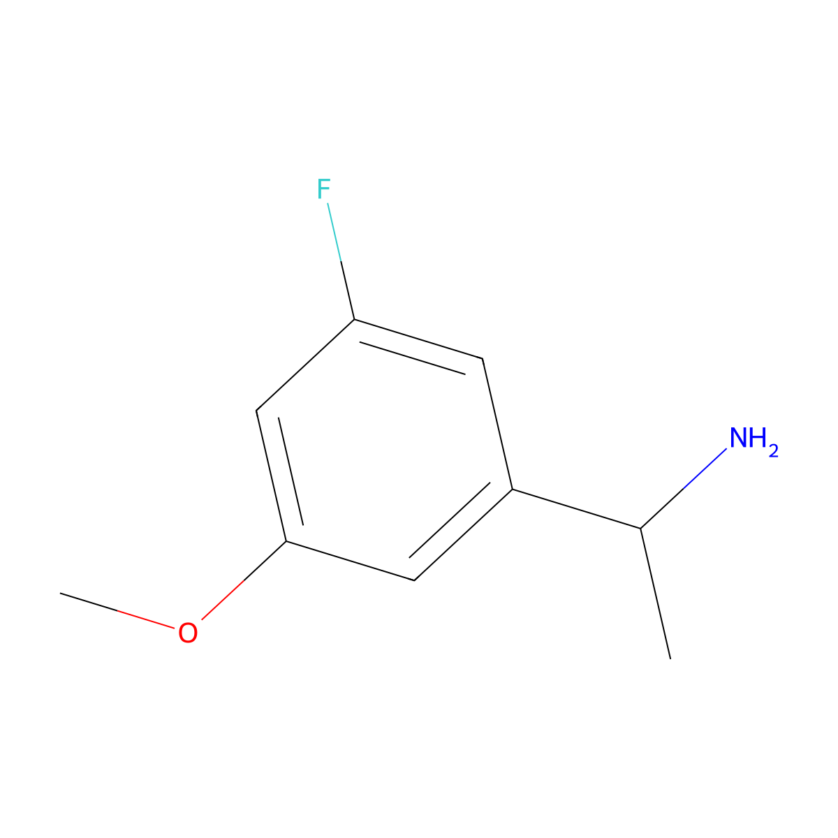 1-(3-Fluoro-5-methoxyphenyl)ethan-1-amine molecular structure, CAS 1270583-17-9