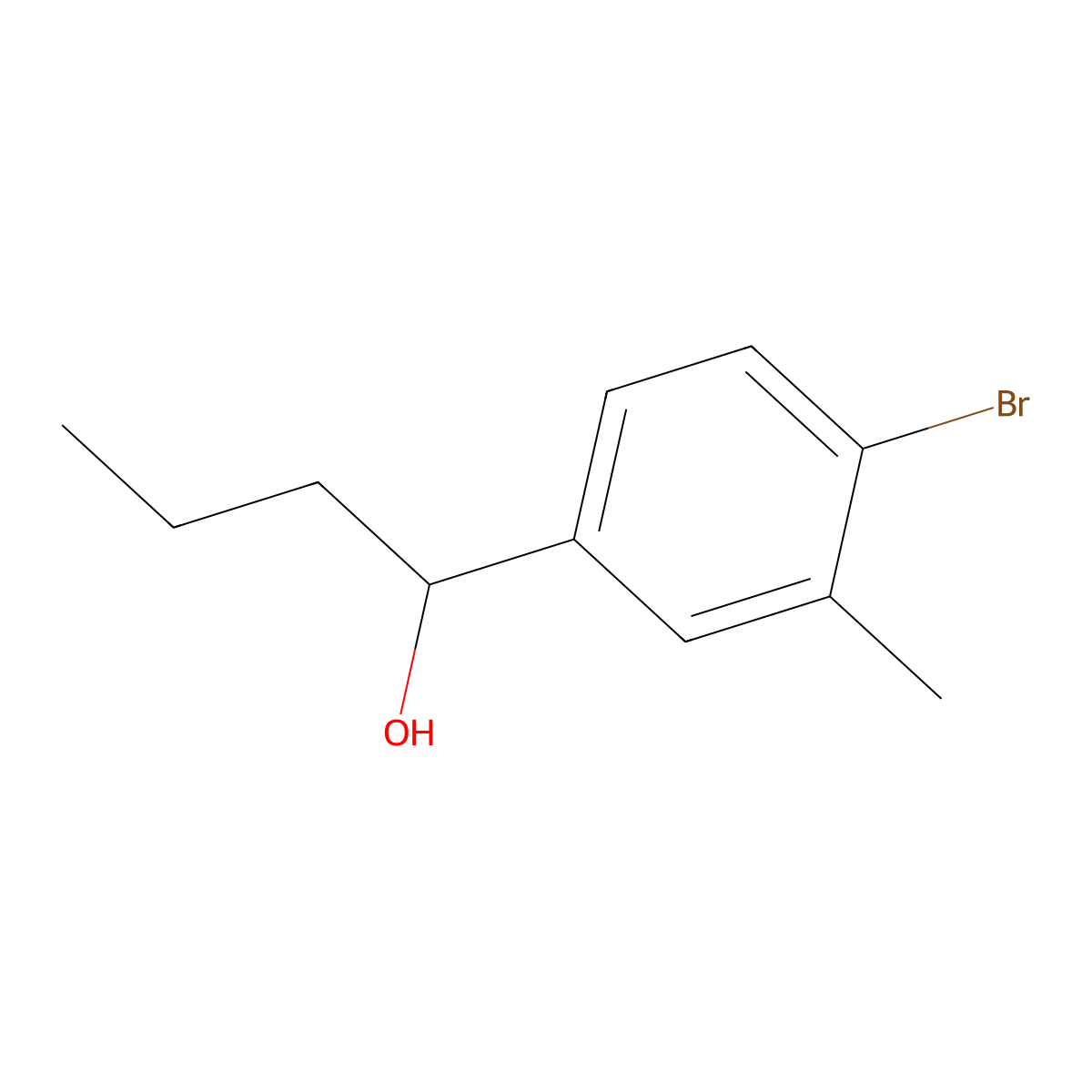4-Bromo-3-methyl-alpha-propylbenZenemethanol molecular structure, CAS 1270583-76-0