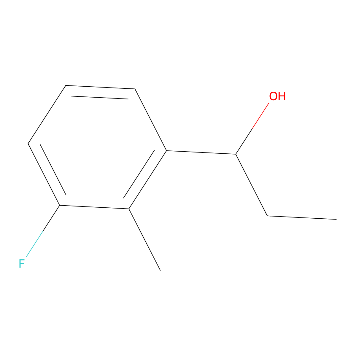 1-(3-Fluoro-2-methylphenyl)propan-1-ol molecular structure, CAS 1270584-02-5