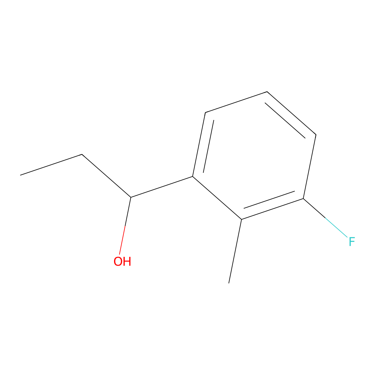 1-(3-Fluoro-2-methylphenyl)propan-1-ol molecular structure, CAS 1270584-02-5
