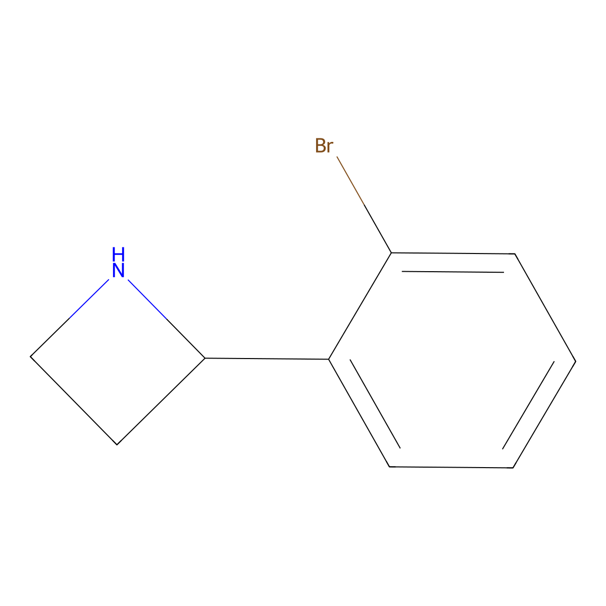 2-(2-Bromophenyl)azetidine molecular structure, CAS 1270584-43-4