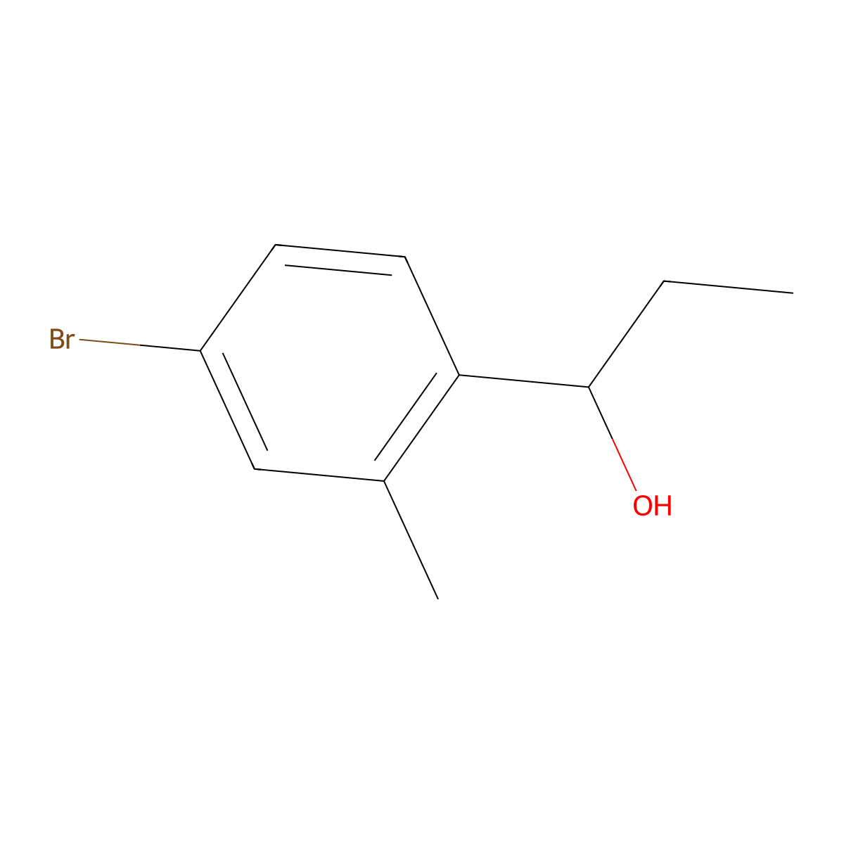 1-(4-Bromo-2-methylphenyl)propan-1-ol molecular structure, CAS 1270584-48-9