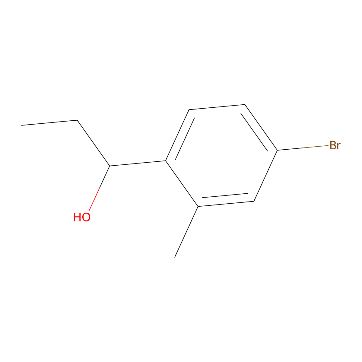 1-(4-Bromo-2-methylphenyl)propan-1-ol molecular structure, CAS 1270584-48-9