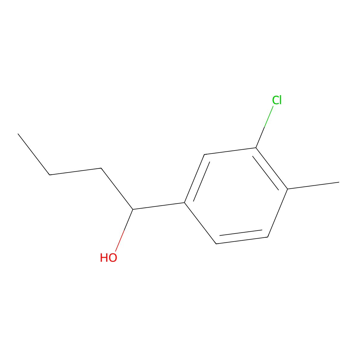 1-(3-Chloro-4-methylphenyl)butan-1-ol molecular structure, CAS 1270584-57-0