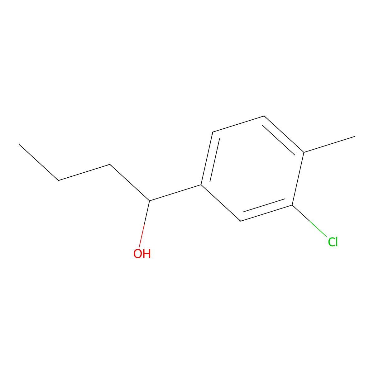 1-(3-Chloro-4-methylphenyl)butan-1-ol molecular structure, CAS 1270584-57-0