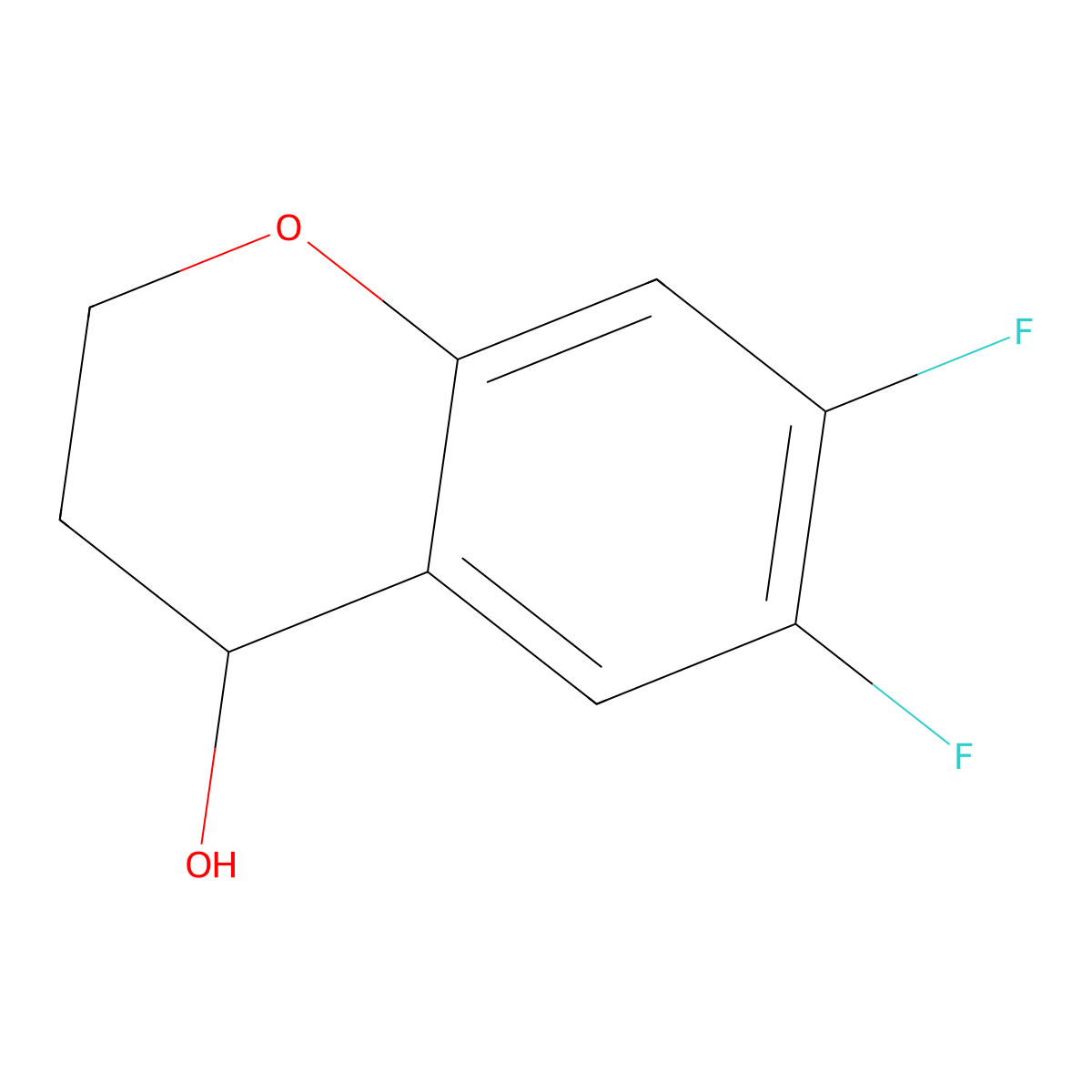 6,7-Difluorochroman-4-ol molecular structure, CAS 1270585-44-8
