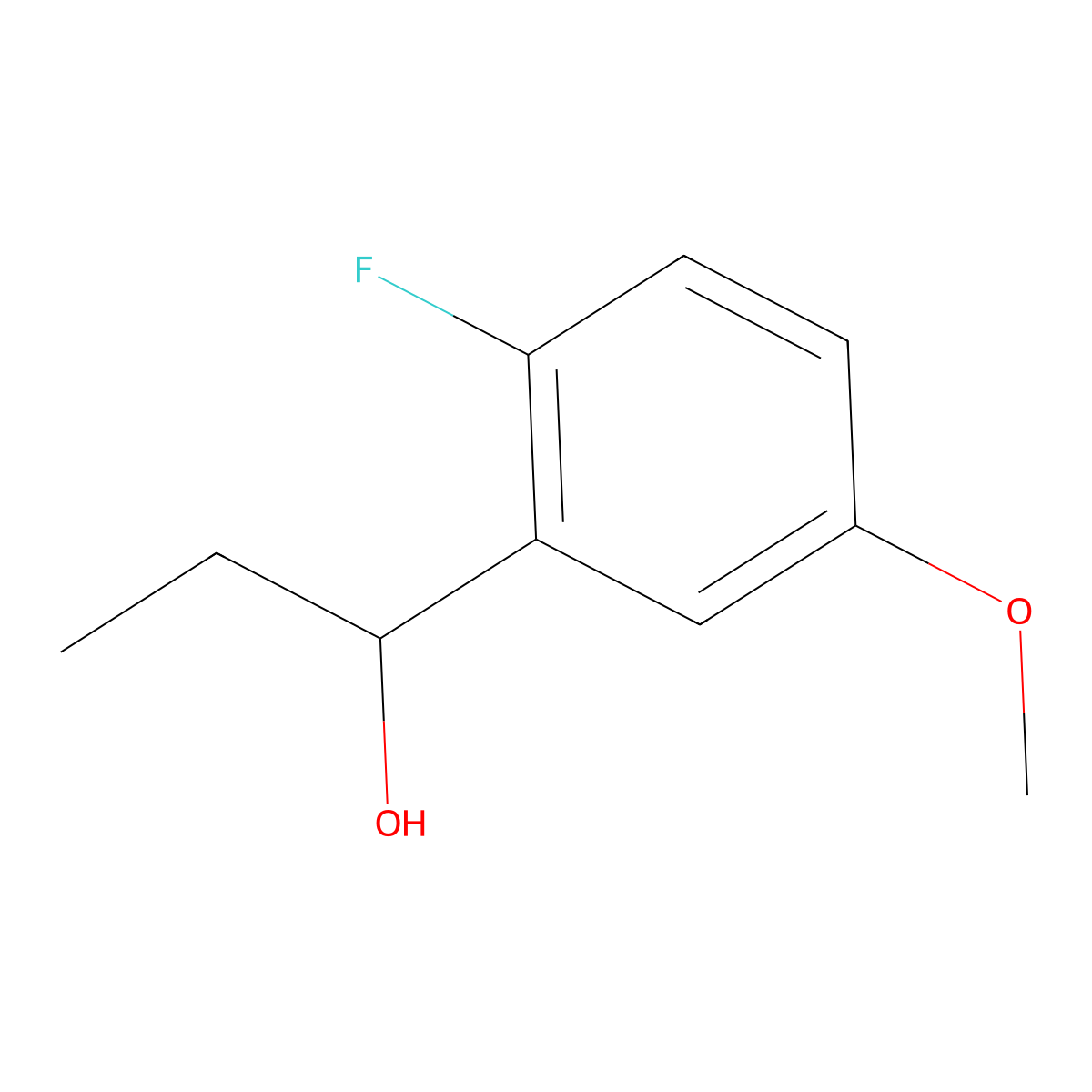 1-(2-Fluoro-5-methoxyphenyl)propan-1-ol molecular structure, CAS 1270585-98-2