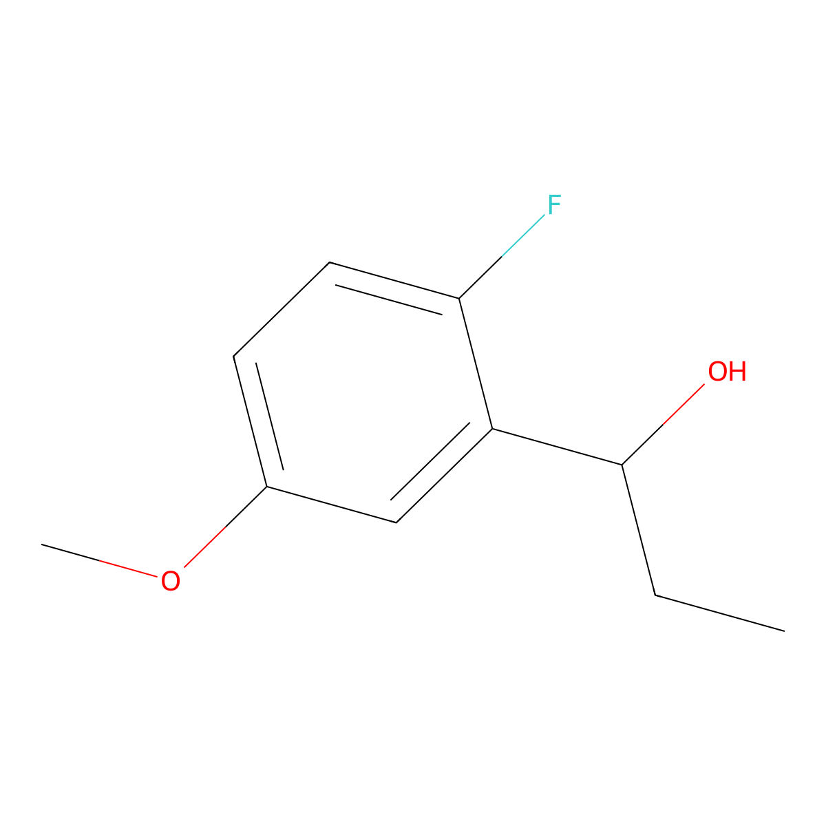 1-(2-Fluoro-5-methoxyphenyl)propan-1-ol molecular structure, CAS 1270585-98-2