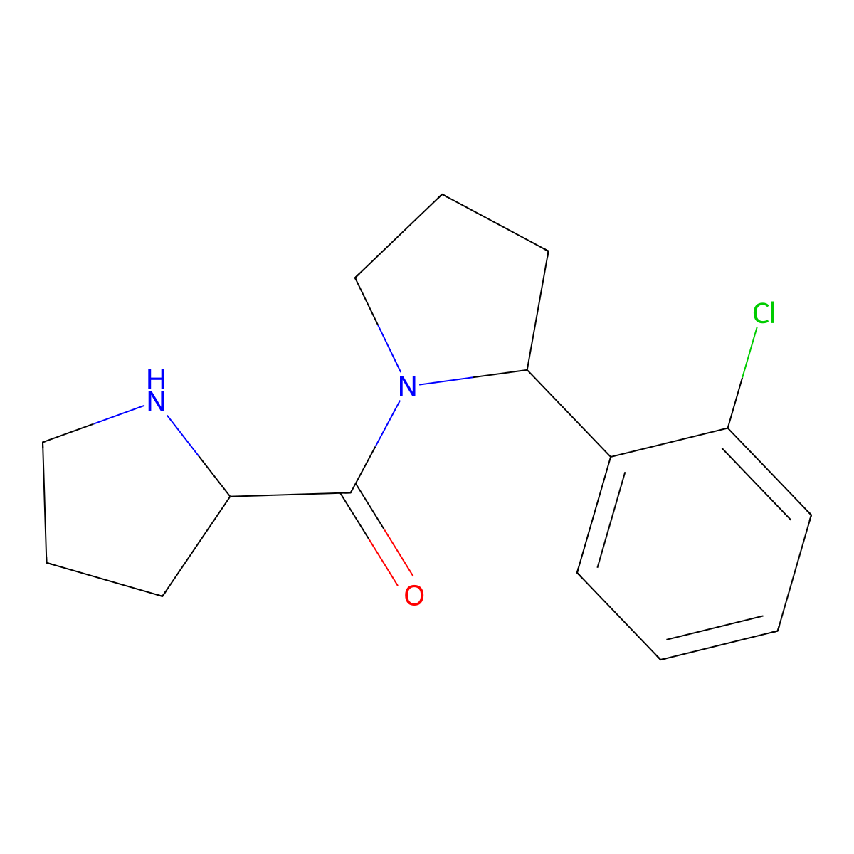 2-(2-Chlorophenyl)-1-(pyrrolidine-2-carbonyl)pyrrolidine molecular structure, CAS 1270650-36-6