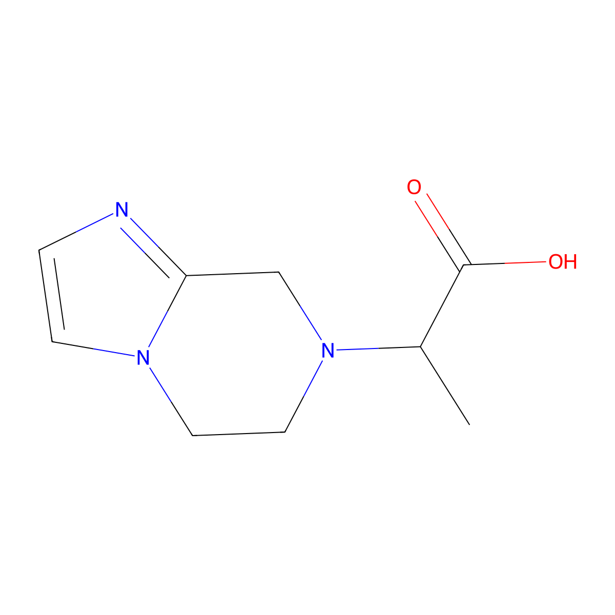 2-{5H,6H,7H,8H-imidazo[1,2-a]pyrazin-7-yl}propanoic acid molecular structure, CAS 1270666-82-4