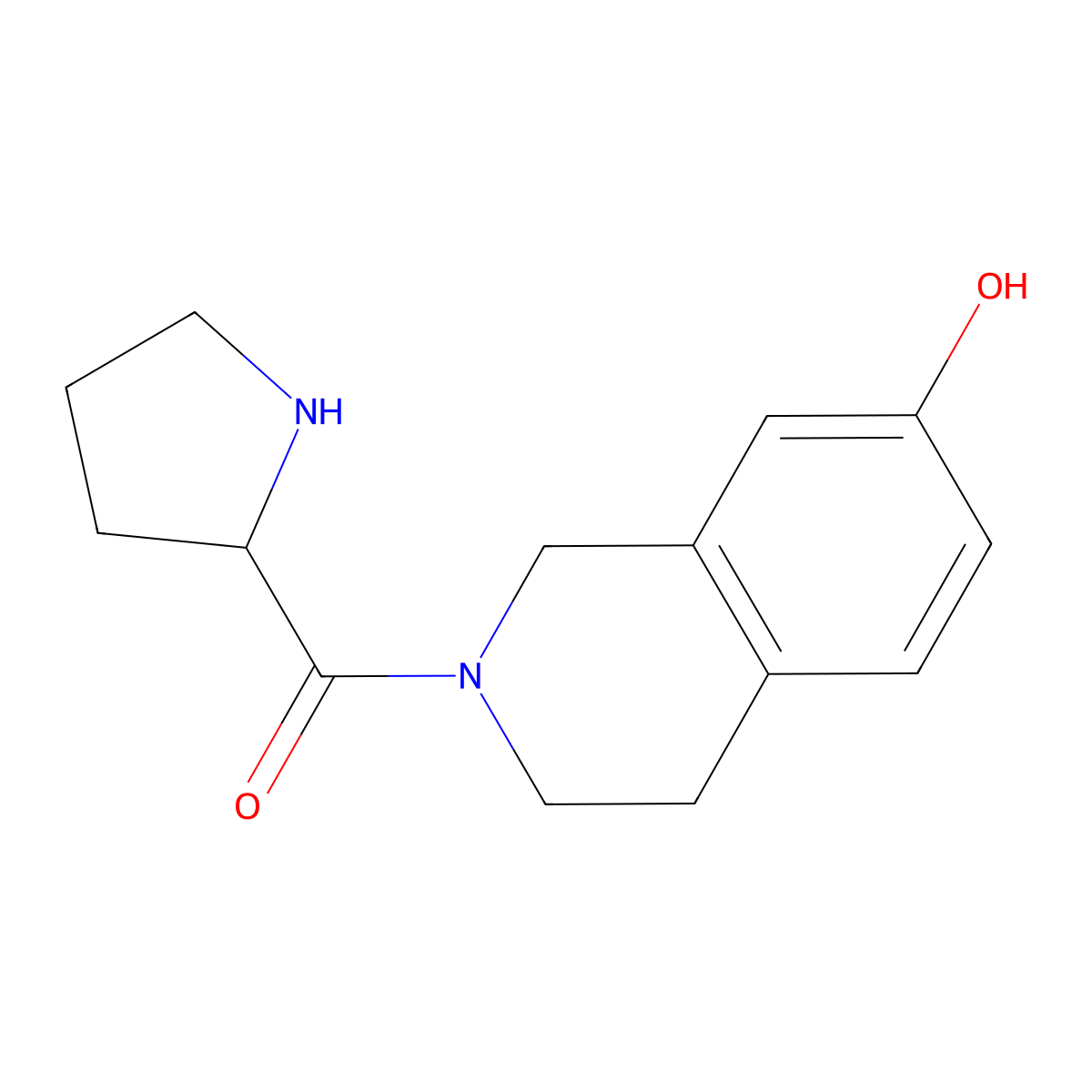 2-(Pyrrolidine-2-carbonyl)-1,2,3,4-tetrahydroisoquinolin-7-ol molecular structure, CAS 1270668-46-6