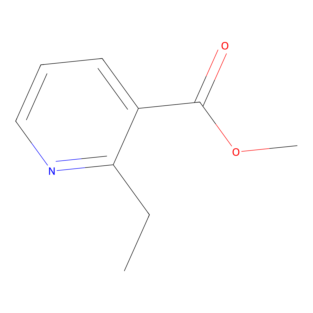 Methyl 2-ethylnicotinate molecular structure, CAS 127067-17-8