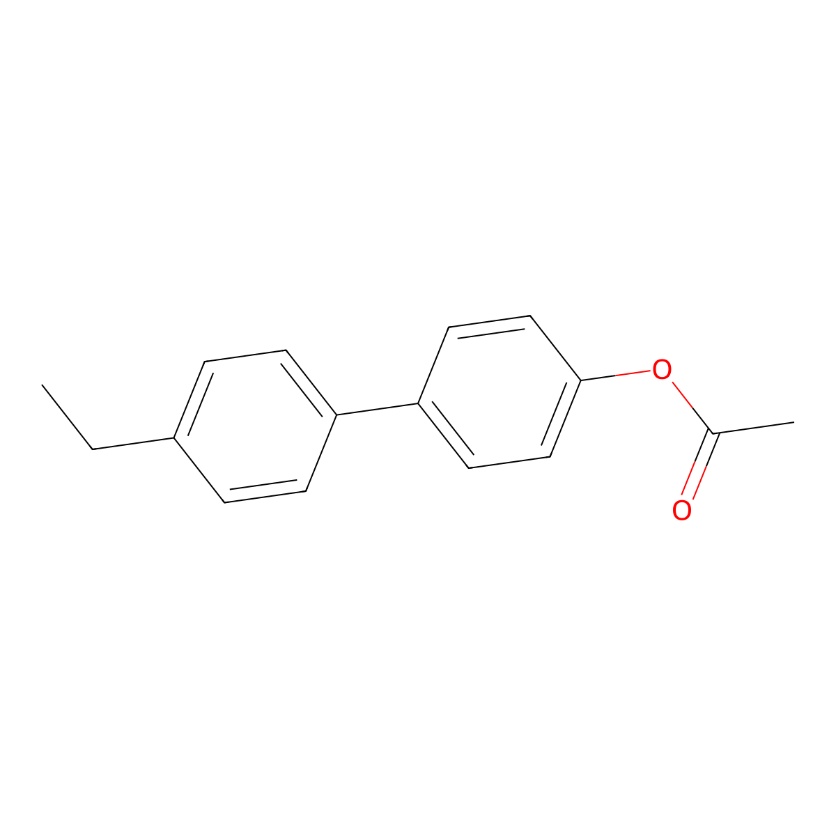 4'-Ethyl(1,1'-biphenyl)-4-YL acetate molecular structure, CAS 127067-24-7