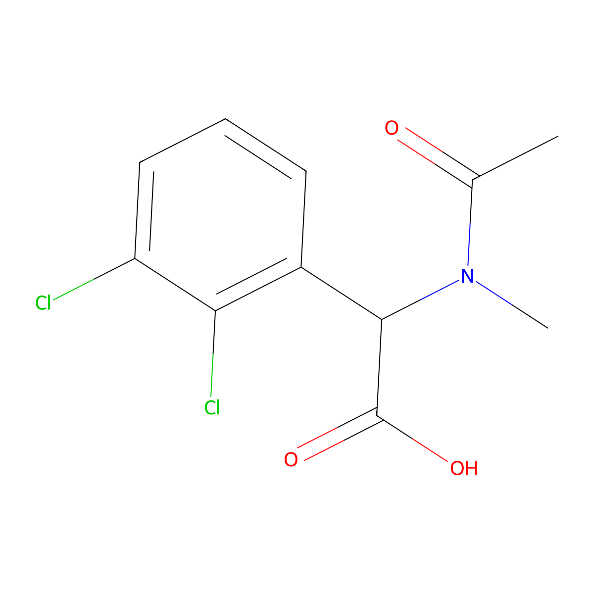 2-(2,3-dichlorophenyl)-2-(N-methylacetamido)acetic acid molecular structure, CAS 1270690-71-5