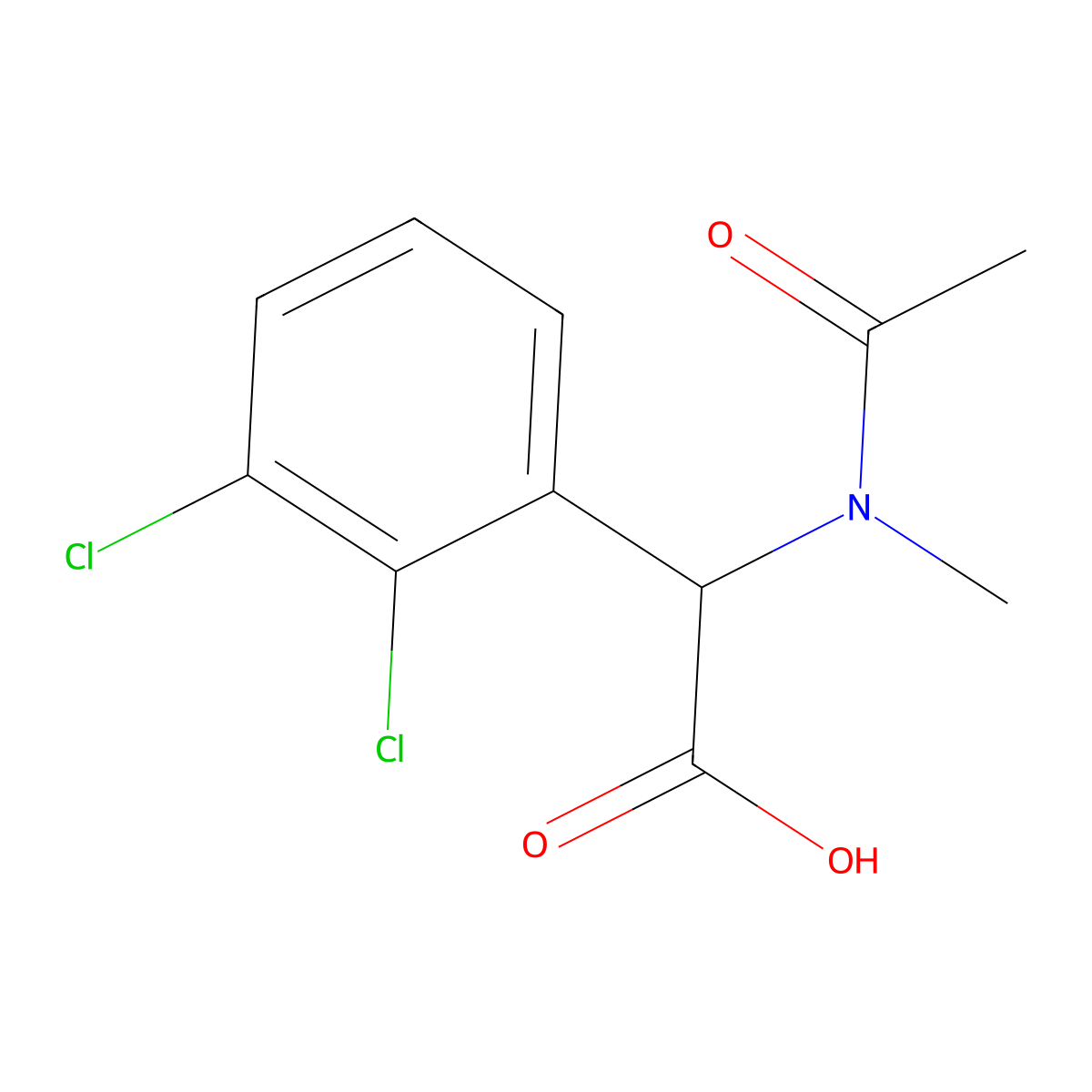 2-(2,3-dichlorophenyl)-2-(N-methylacetamido)acetic acid molecular structure, CAS 1270690-71-5