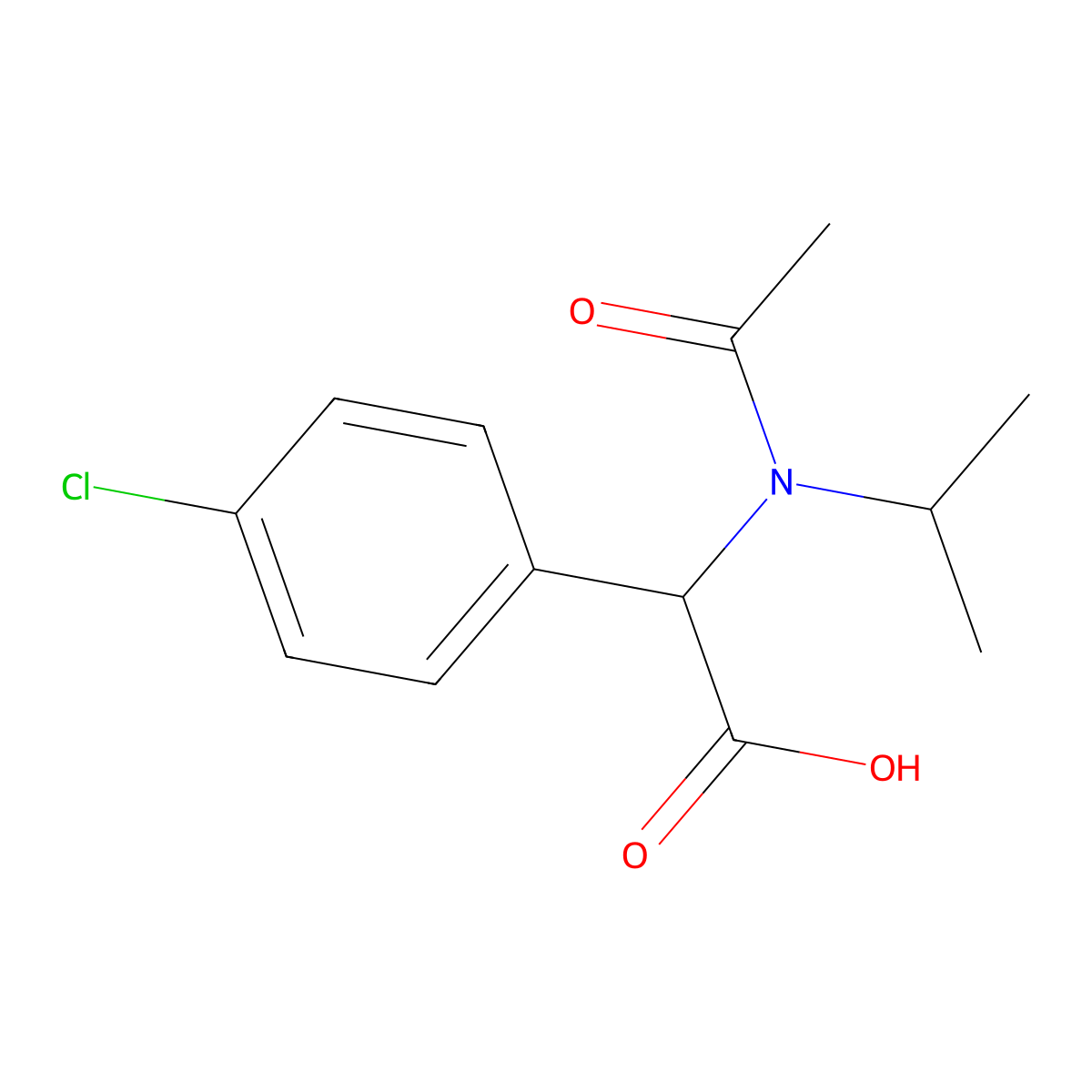 2-(4-Chlorophenyl)-2-(N-isopropylacetamido)acetic Acid molecular structure, CAS 1270692-58-4