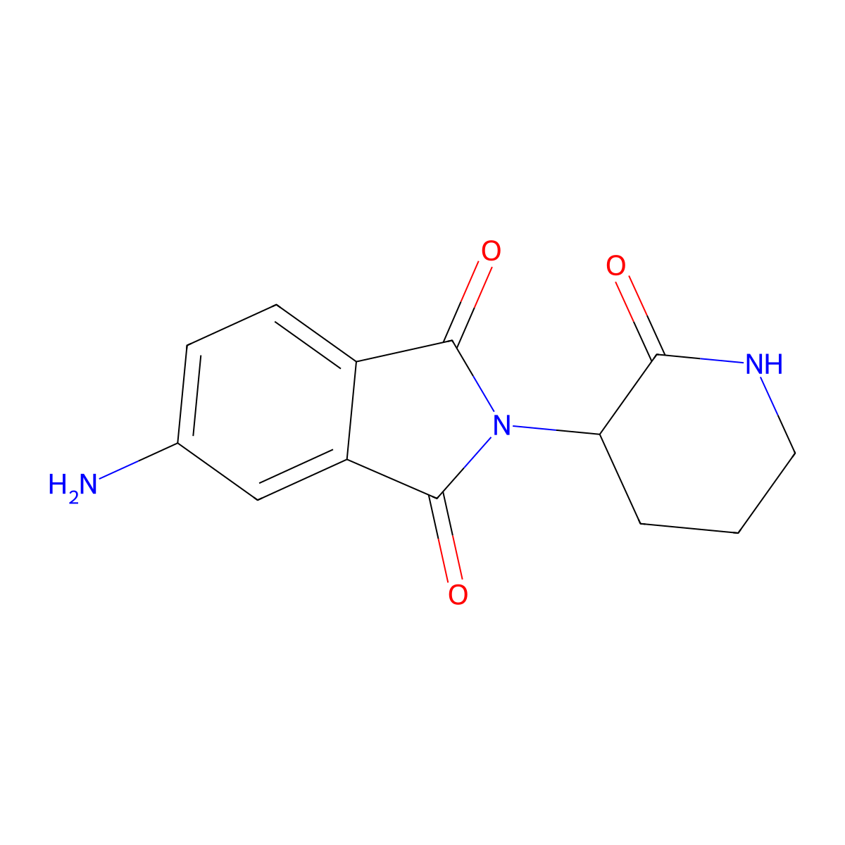 5-amino-2-(2-oxopiperidin-3-yl)-2,3-dihydro-1H-isoindole-1,3-dione molecular structure, CAS 1270702-45-8