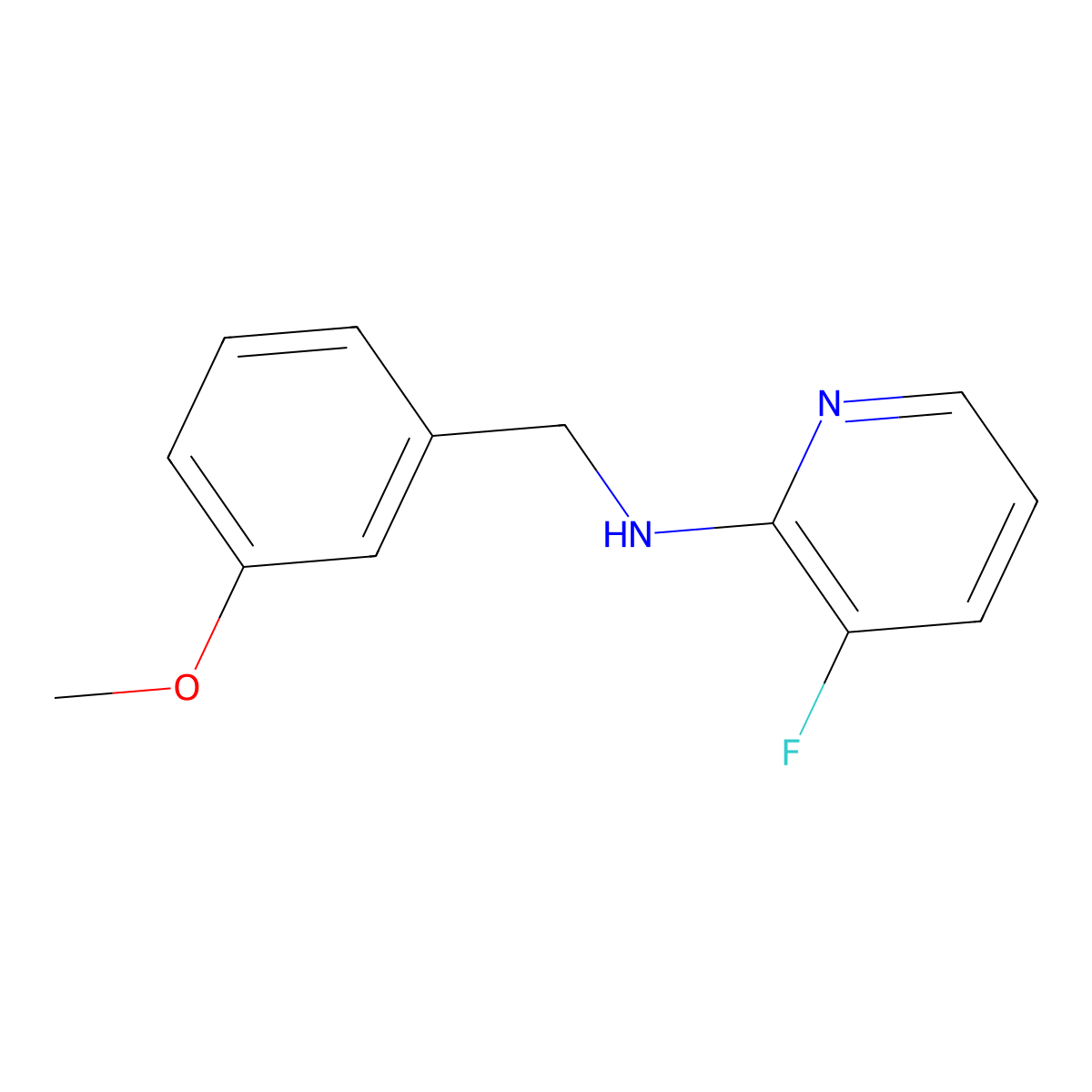 3-Fluoro-N-(3-methoxybenzyl)pyridin-2-amine molecular structure, CAS 1270728-15-8