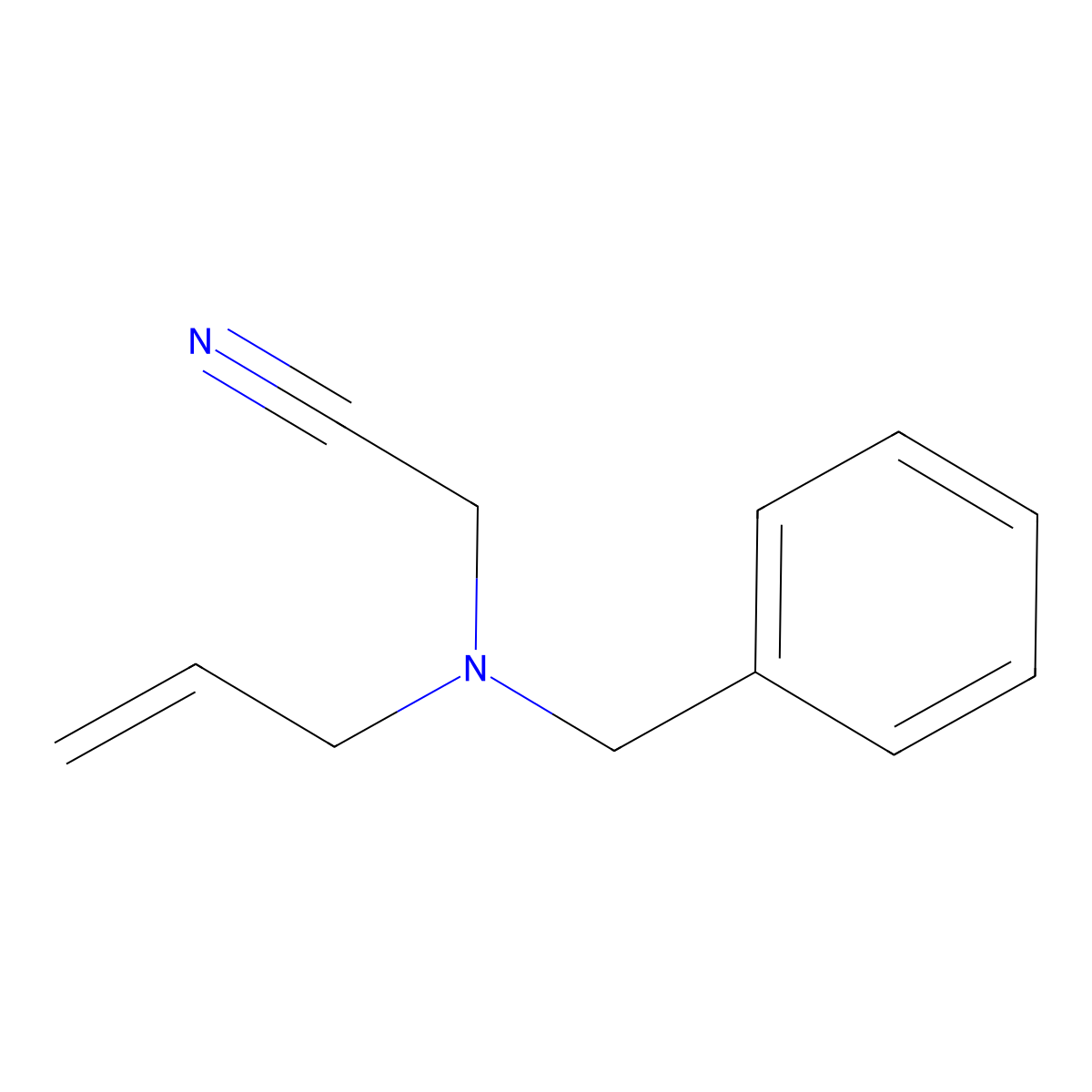 2-(Allyl(benzyl)amino)acetonitrile molecular structure, CAS 127073-69-2