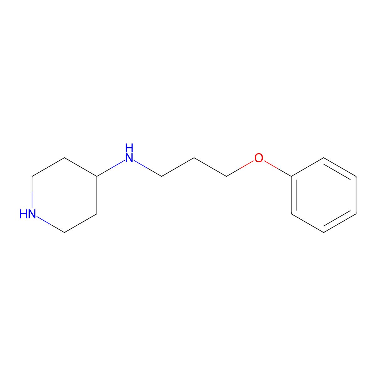 N-(3-phenoxypropyl)piperidin-4-amine molecular structure, CAS 1270734-46-7