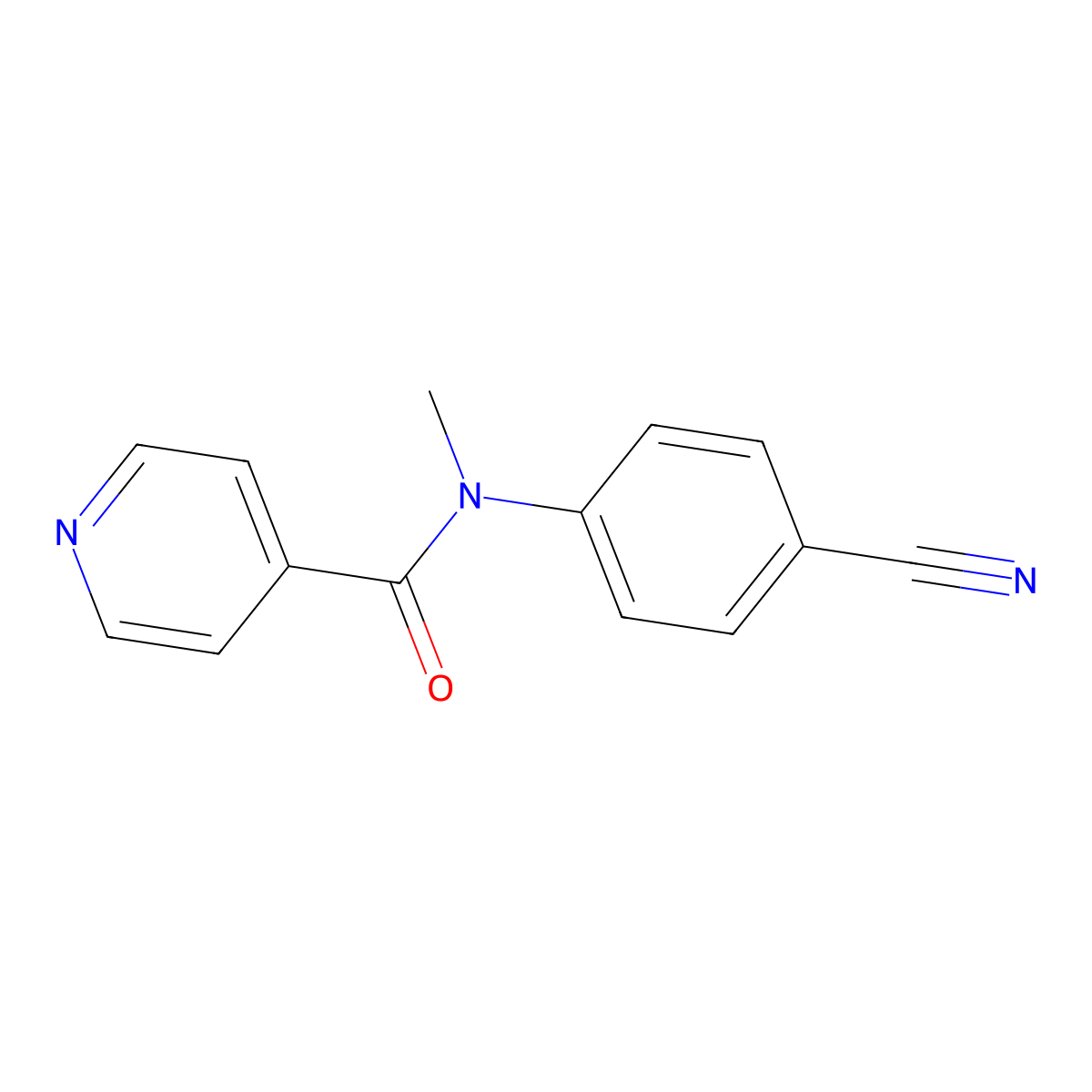 N-(4-cyanophenyl)-N-methylpyridine-4-carboxamide molecular structure, CAS 1270779-75-3