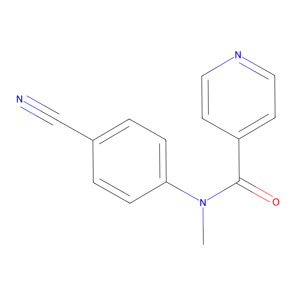 N-(4-cyanophenyl)-N-methylpyridine-4-carboxamide molecular structure, CAS 1270779-75-3