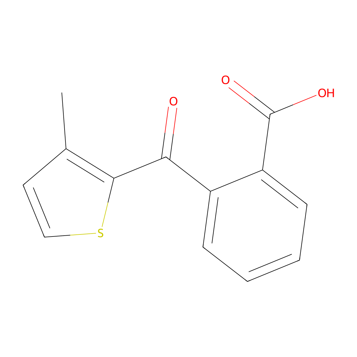 2-(3-Methylthiophene-2-carbonyl)benzoic acid molecular structure, CAS 1270783-35-1